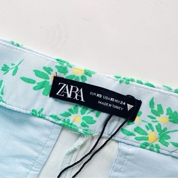 Zara Floral Bow Skort Skirt Mini - Picture 4 of 10